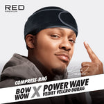 Red by Kiss BOW WOW X Power Wave Velvet Hook and Loop Fastener Compression Rag Charcoal Gray
