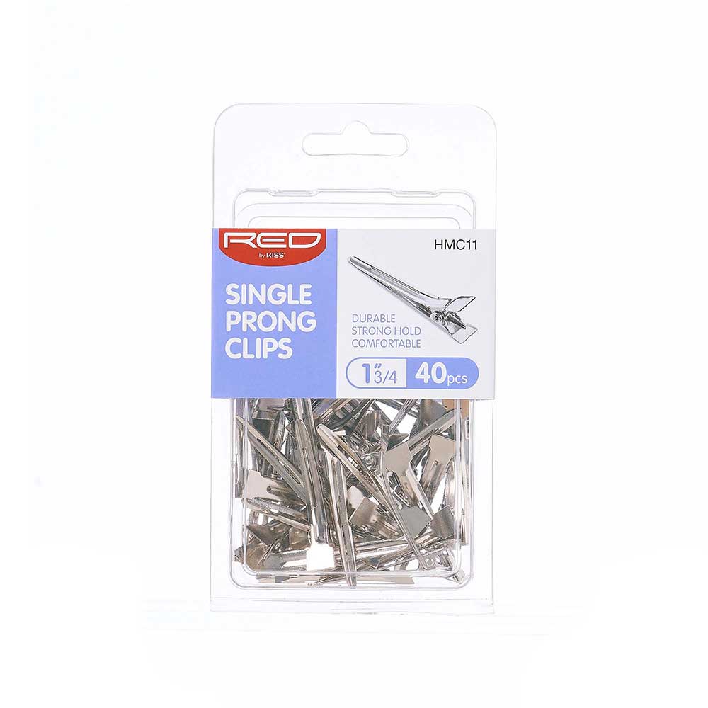 Red By Kiss Silver Single Prong Clip 1 3/4″ (40 PCS)
