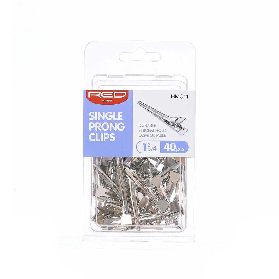 Red By Kiss Silver Single Prong Clip 1 3/4″ (40 PCS)