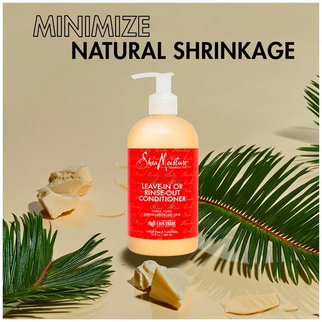 Shea Moisture Conditioner Red Palm Oil and Cocoa Butter for Curly Hair with Flaxseed Oil 384ml