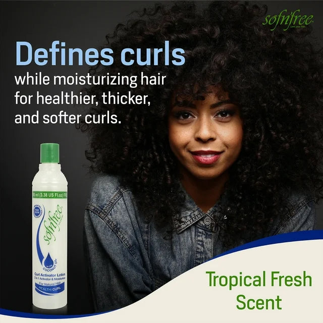 Sofn’Free Moisturizer & Curl Activator for Natural Hair, Soft Curls, and Waves 350ml