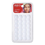 Red By Kiss Jumbo Hair Beads (24pcs)  Colored Beads for Braid and Jewelry Making