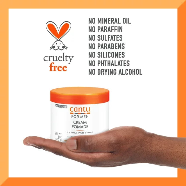 Cantu for Men Cream Pomade with Flexible Hold 227g/8oz