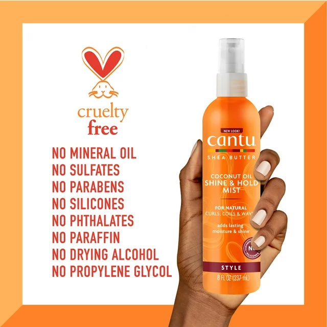Cantu Coconut Oil Shine & Hold Mist with Shea Butter 237ml/8oz