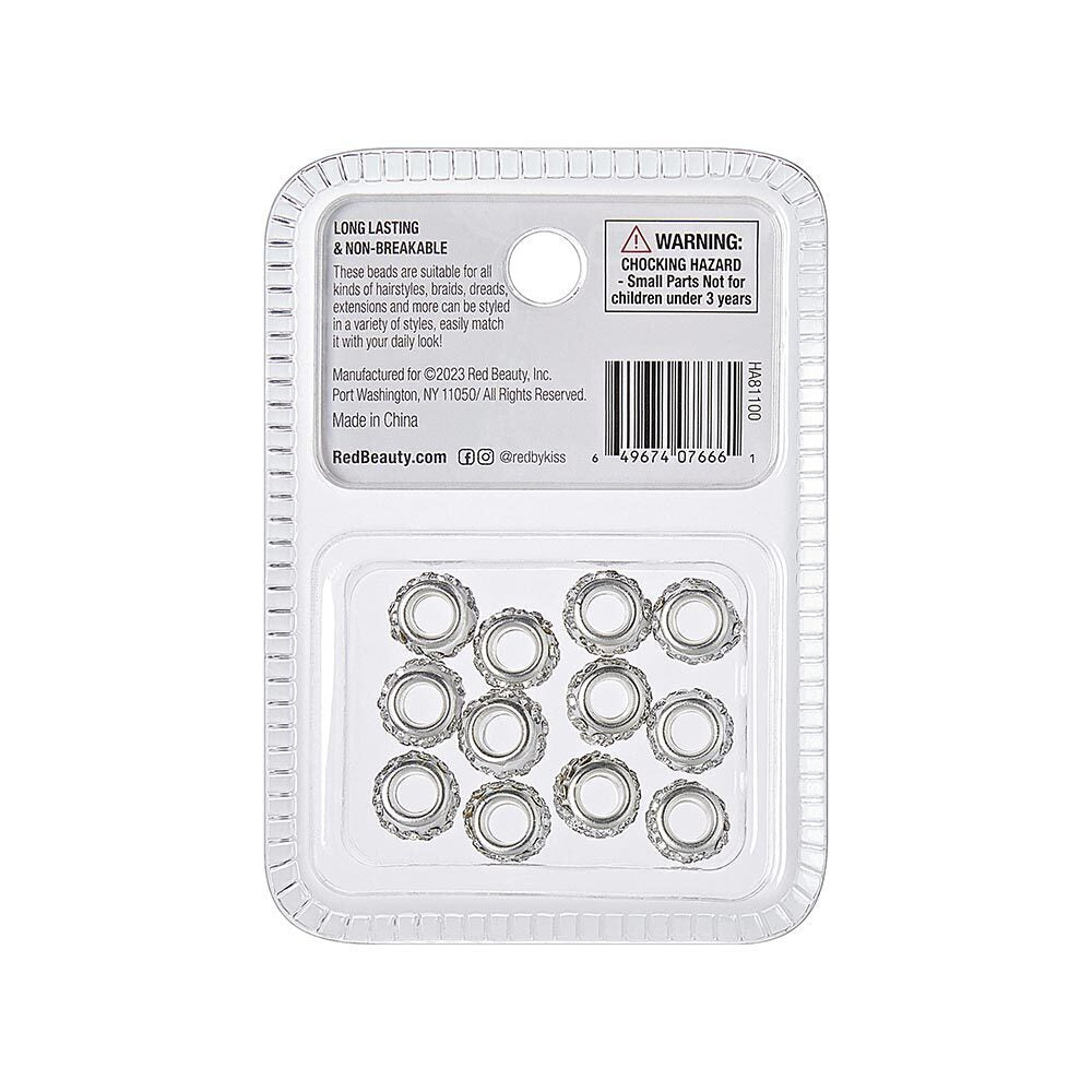 Red By Kiss Rhinestone Hair Beads (12pcs)