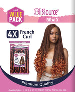 Blissource Premium 4x French Curl Braids