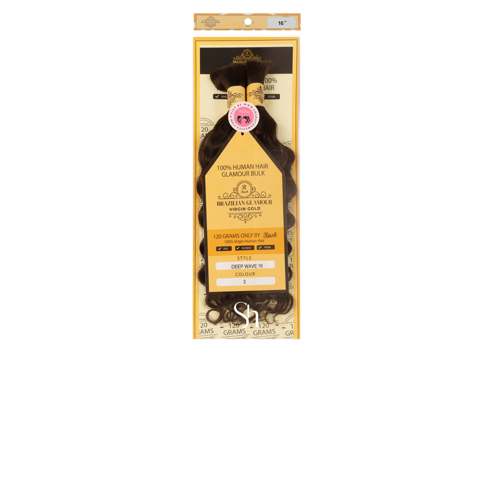 RUSH Glamour Virgin Gold 100% Human Hair Deep Wave Bulk