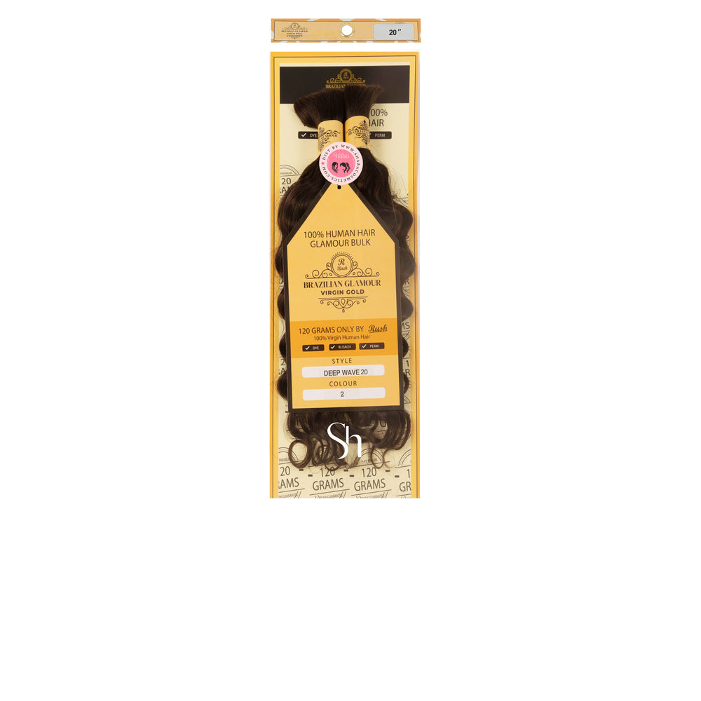 RUSH Glamour Virgin Gold 100% Human Hair Deep Wave Bulk
