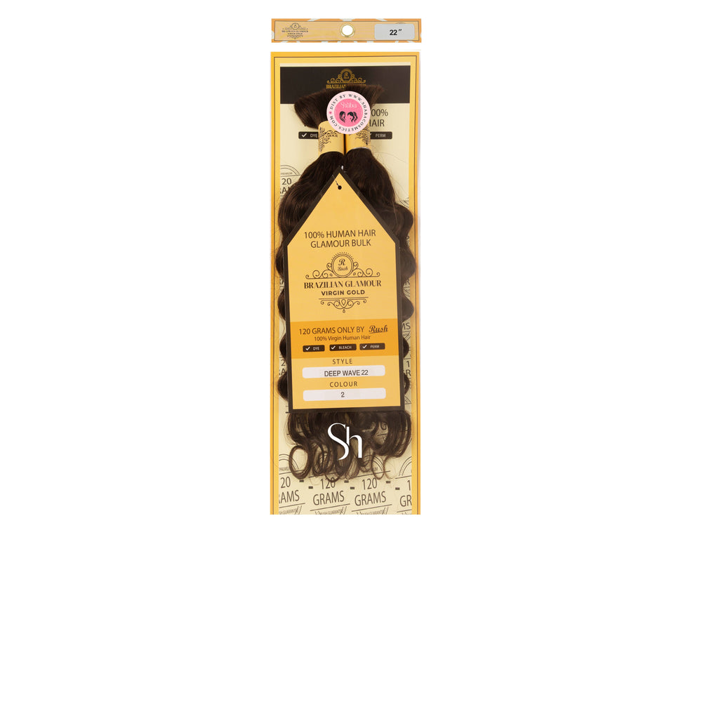 RUSH Glamour Virgin Gold 100% Human Hair Deep Wave Bulk