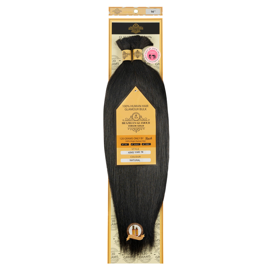 RUSH Glamour Virgin Gold 100% Human Hair King Yaki Bulk