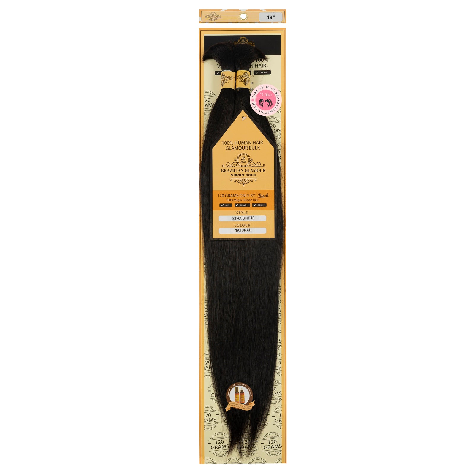 RUSH Glamour Virgin Gold 100% Human Hair Straight Bulk