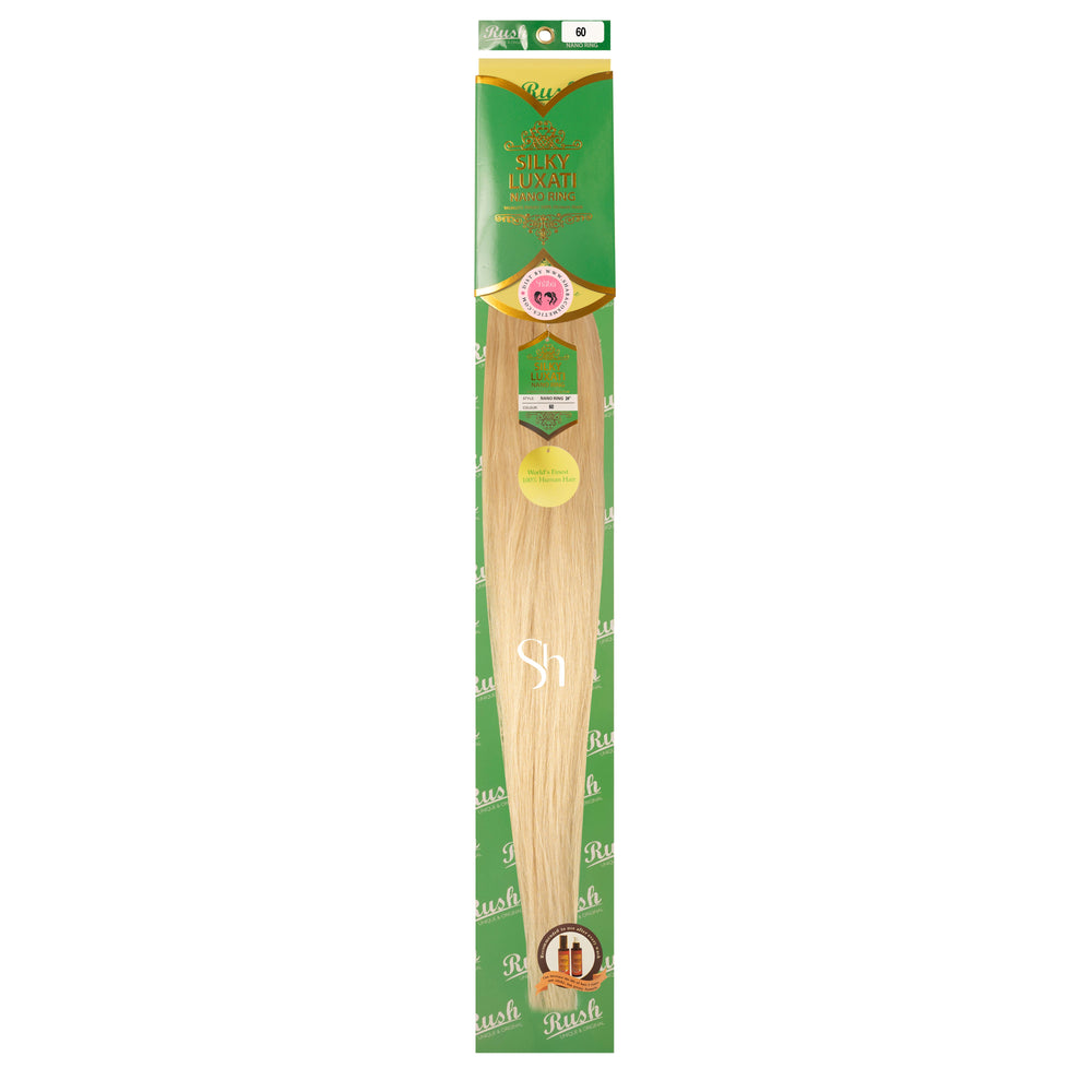 RUSH Silky Luxati 100% Real Remy Human Hair 24" Nano Ring Hair Extensions