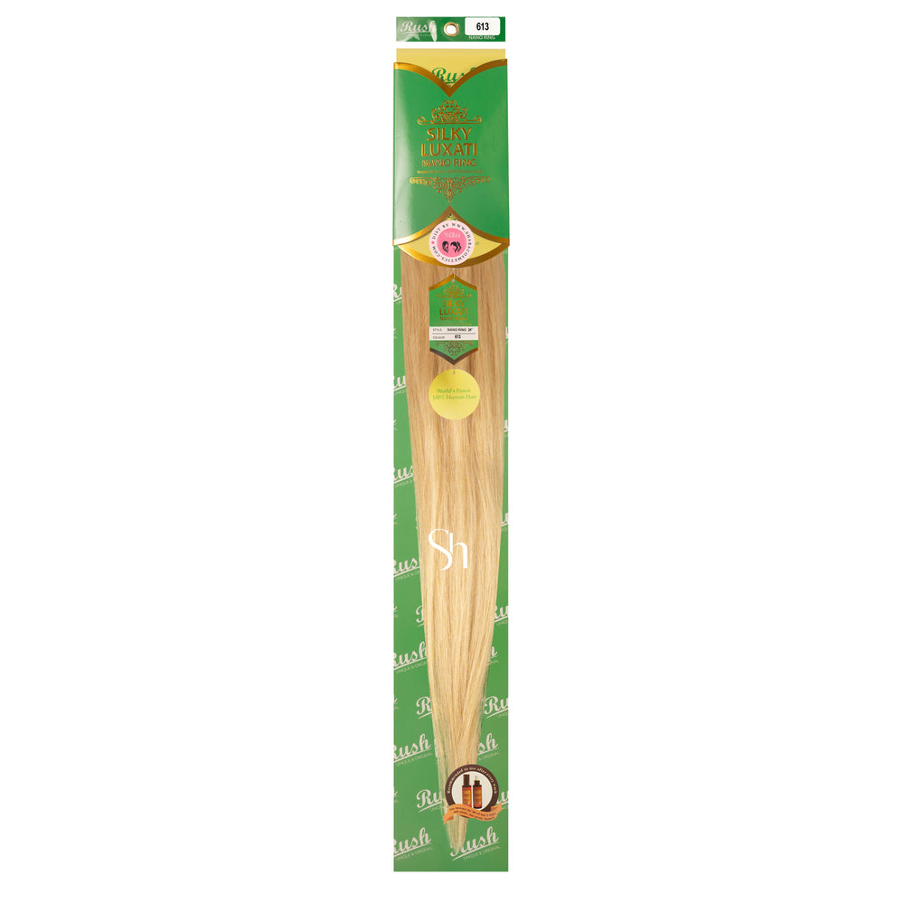 RUSH Silky Luxati 100% Real Remy Human Hair 24" Nano Ring Hair Extensions