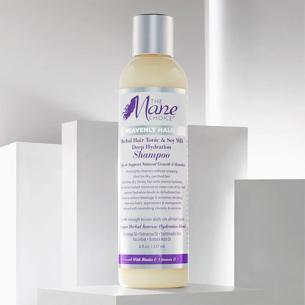 The Mane Choice Heavenly Halo Herbal Hair Tonic & Soy Milk Deep Hydration Shampoo 237ml