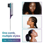 Red By Kiss 100% Boar Bristle 3-in-1 Edge & Parting pin tail  Comb