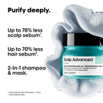 L'Oréal Professionnel Scalp Advanced Anti-Oiliness 2-In-1 Shampoo & Mask 250ml