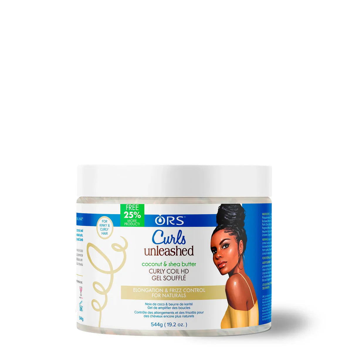 ORS Curls Unleashed Coconut & Shea Butter Curly Coil HD Gel Souffle 544g