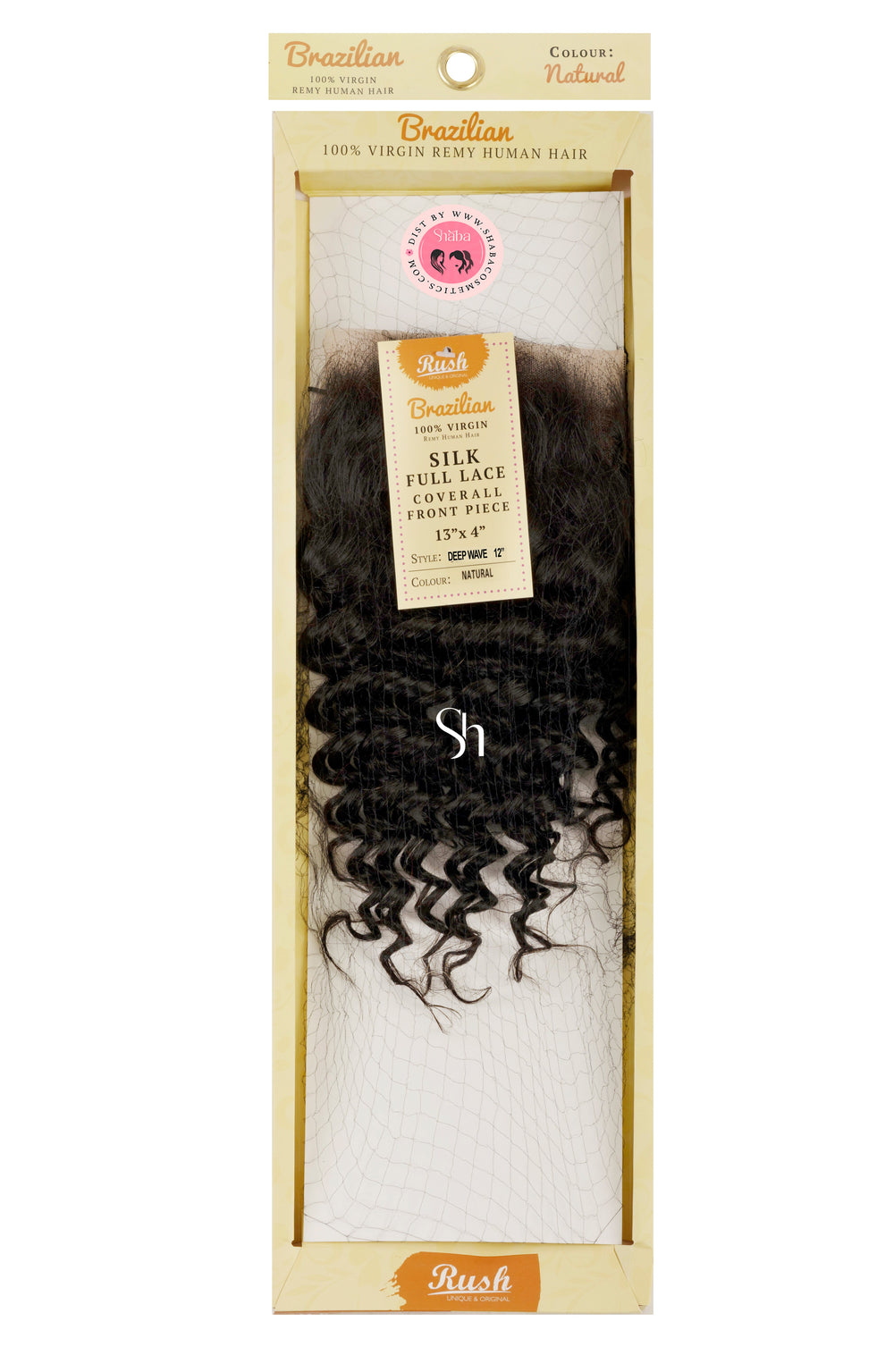 RUSH Temptation 100% Virgin Brazilian Full HD Frontal Ear to Ear 13"x4" Deep Wave
