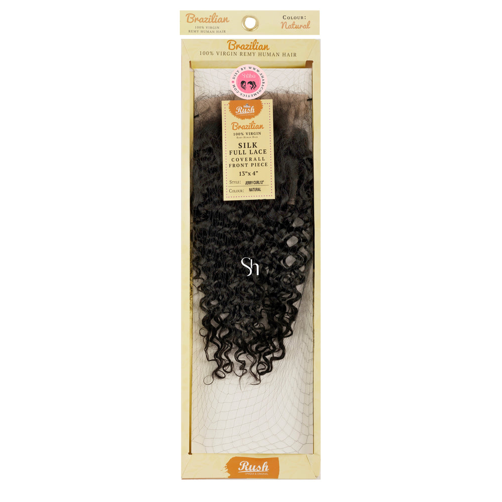 RUSH Temptation 100% Virgin Brazilian Full HD Frontal Ear to Ear 13"x4" Jerry Curl