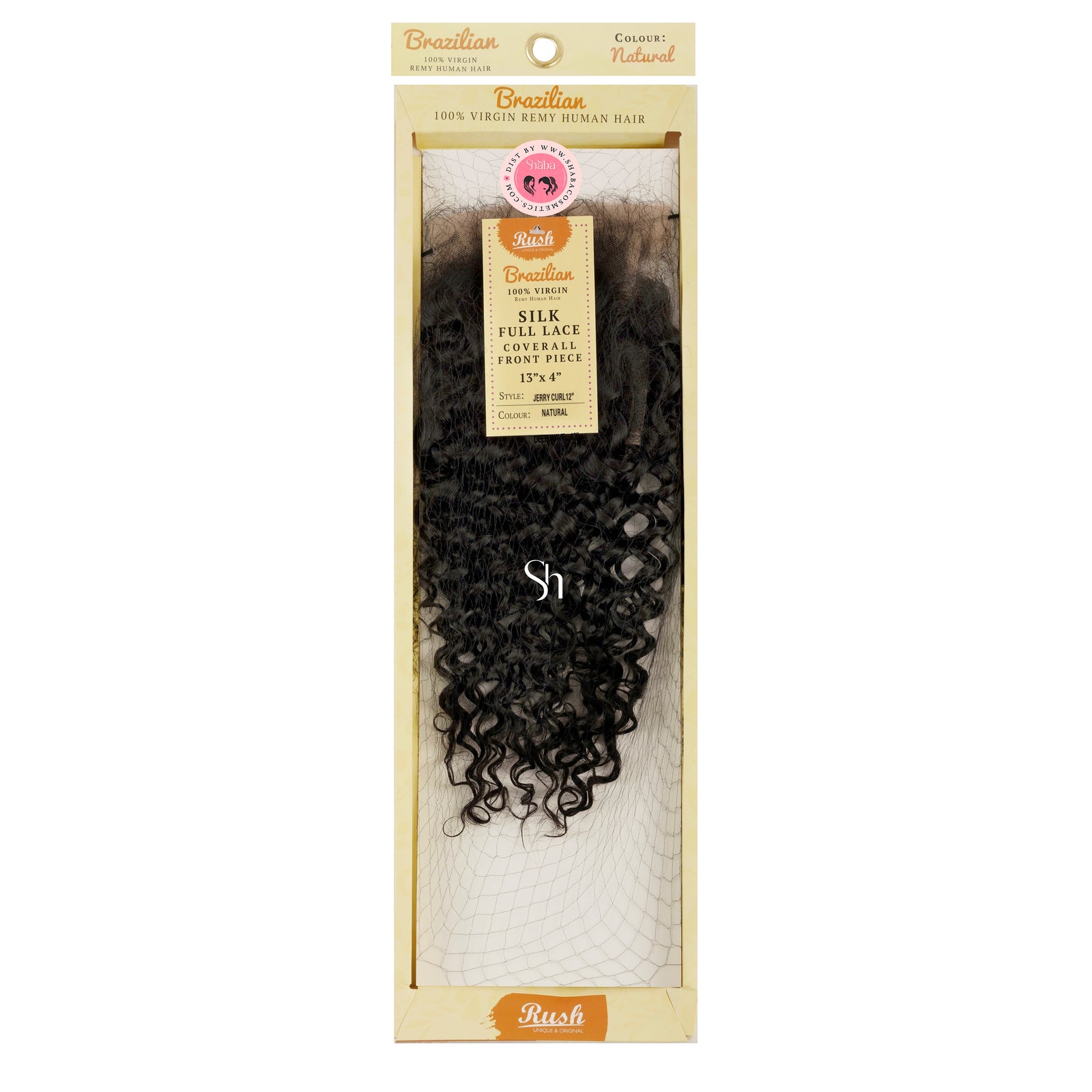 RUSH Temptation 100% Virgin Brazilian Full HD Frontal Ear to Ear 13"x4" Jerry Curl