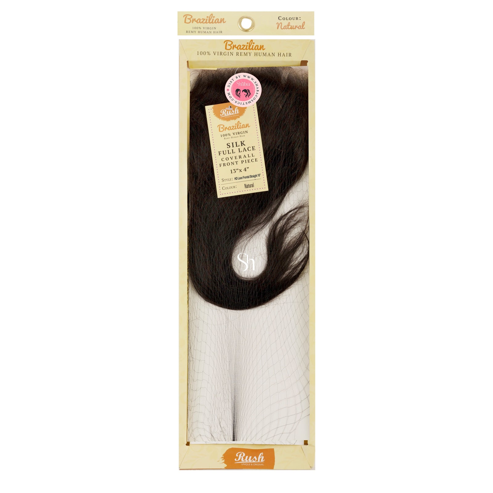 RUSH Temptation 100% Virgin Brazilian Full HD Frontal Ear to Ear 13"x4" Straight