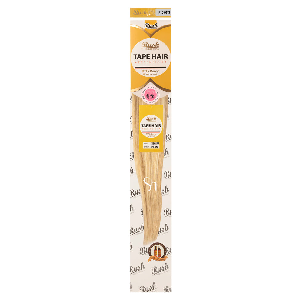 RUSH Silky Luxati 100% Real Remy Human 18" Tape-In Hair Extension