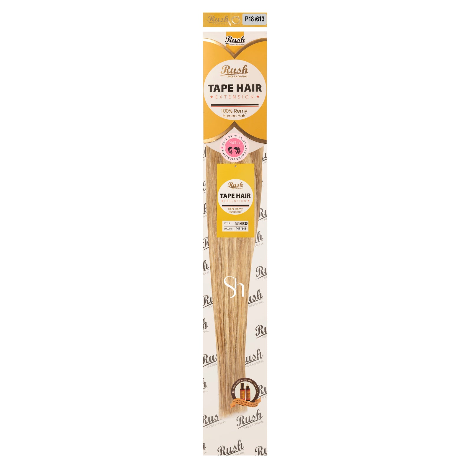 RUSH Silky Luxati 100% Real Remy Human 20" Tape-In Hair Extension