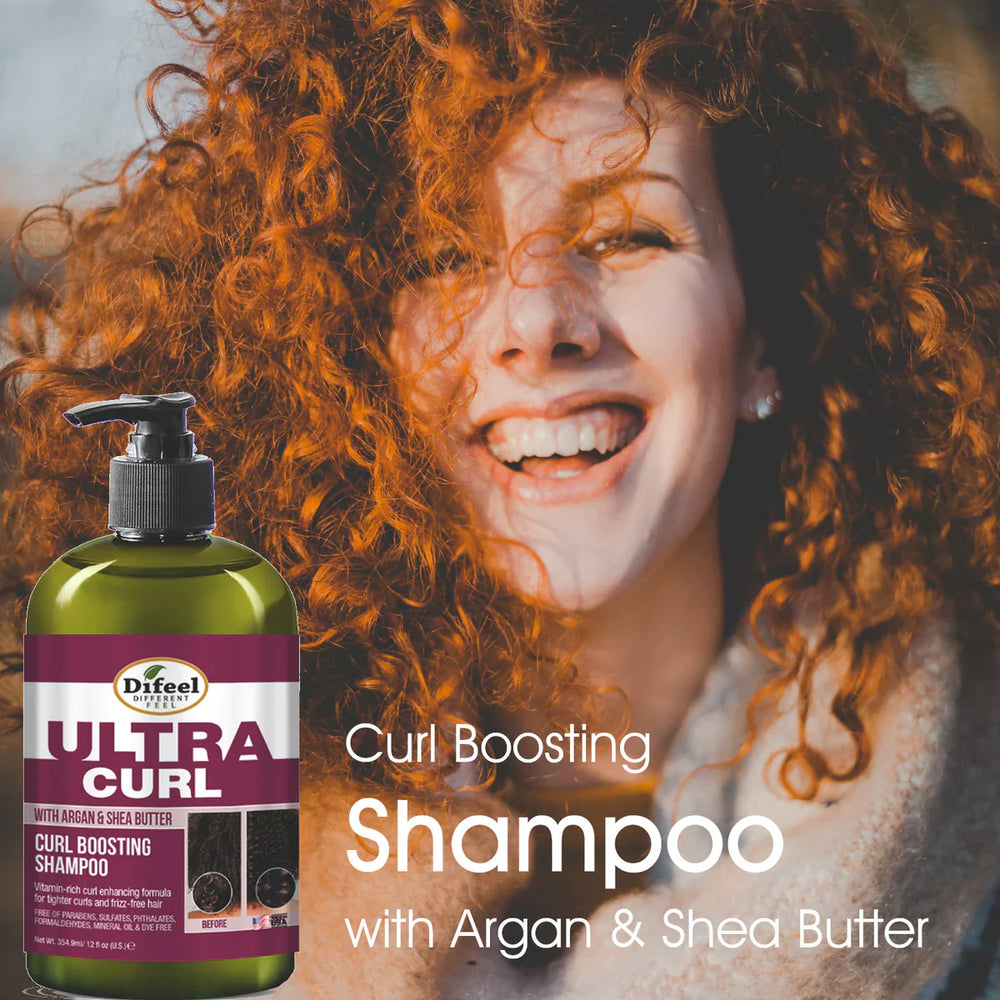 Difeel Ultra Curl with Argan & Shea Butter Curl Boosting Shampoo 12oz