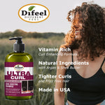 Difeel Ultra Curl with Argan & Shea Butter Curl Boosting Shampoo 12oz