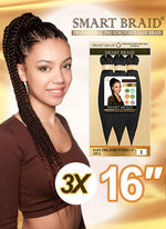Smart Braid Pre-Stretched Braiding Hair 16" – 3X Pack