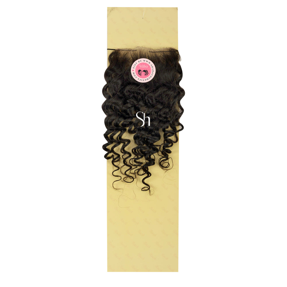 RUSH Temptation 100% Virgin Brazilian Full HD Lace Closure Deep Wave 4x4