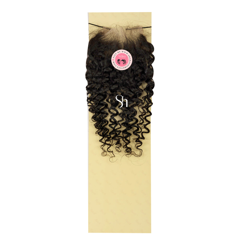 RUSH Temptation 100% Virgin Brazilian Full HD Lace Closure Jerry Curl 4x4