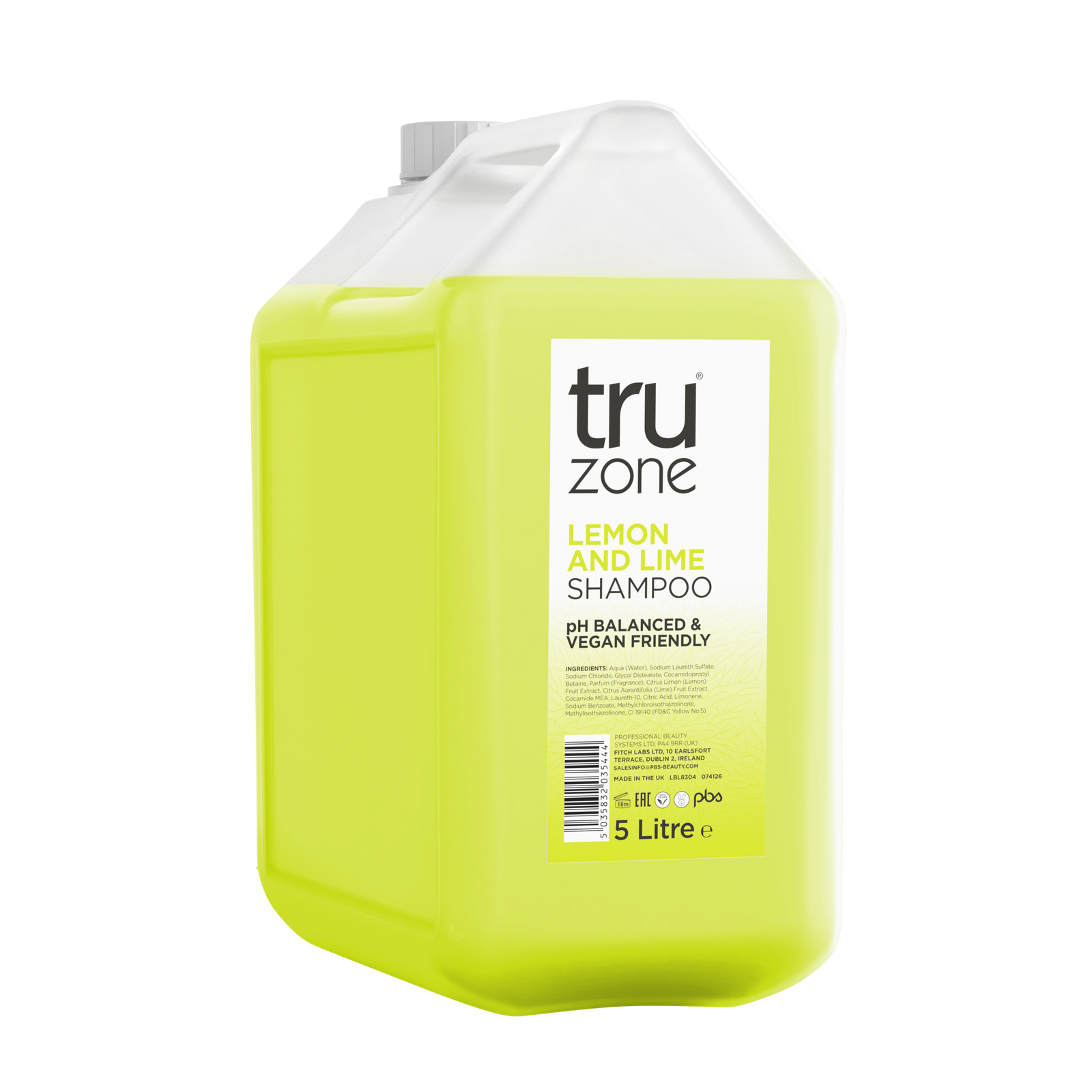 TRUZONE LEMON & LIME SHAMPOO 5 LITRE