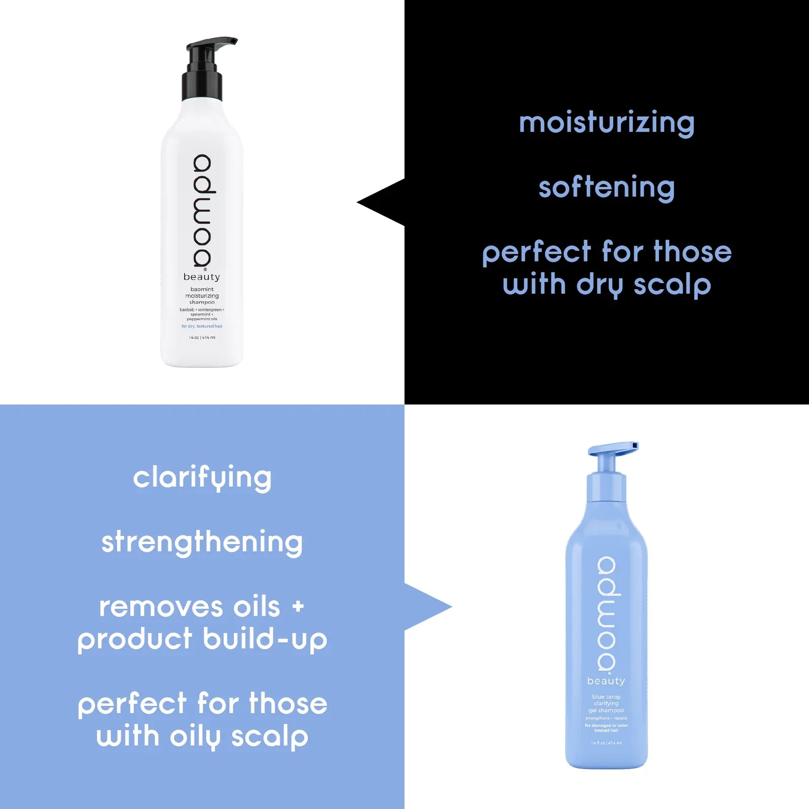 Adwoa Beauty Blue Tansy Clarifying Gel Shampoo 414ml/14oz