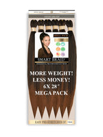 Smart Braid Pre-Stretched Braiding Hair 28" -6X Pack