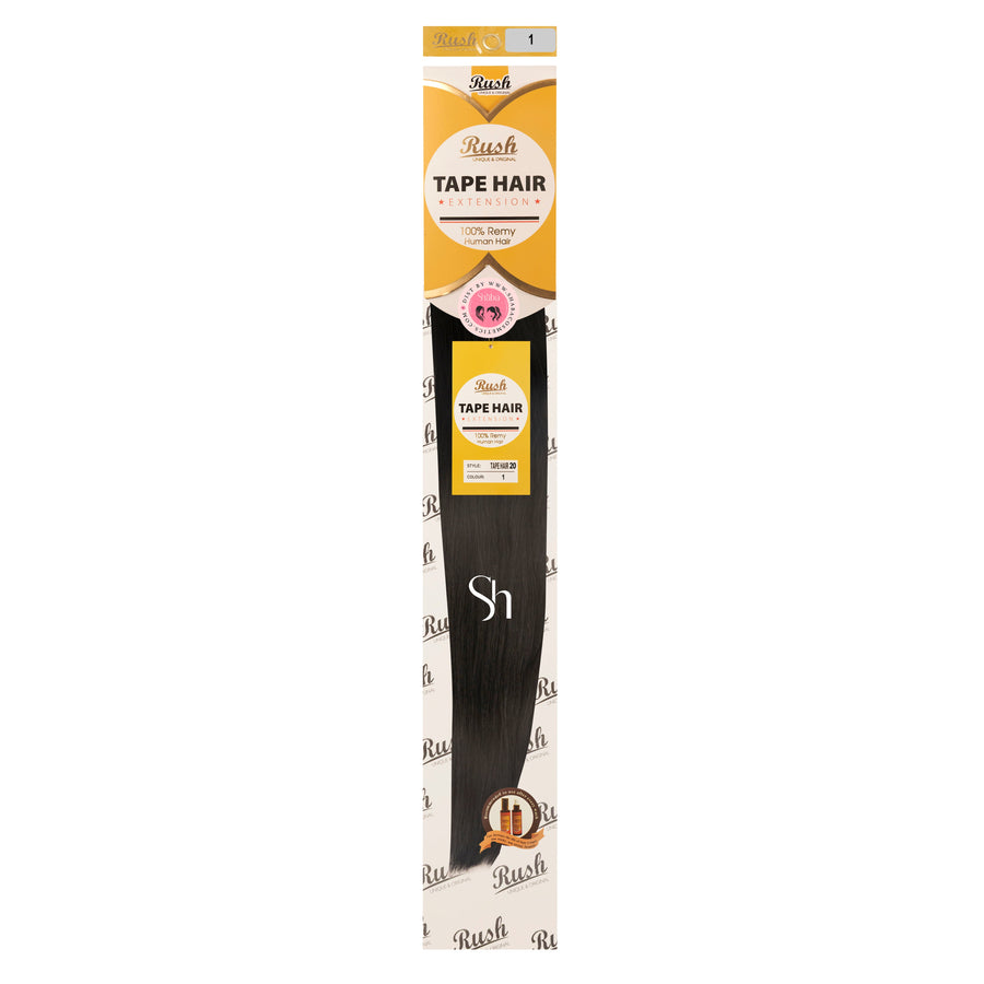 RUSH Silky Luxati 100% Real Remy Human 20" Tape-In Hair Extension