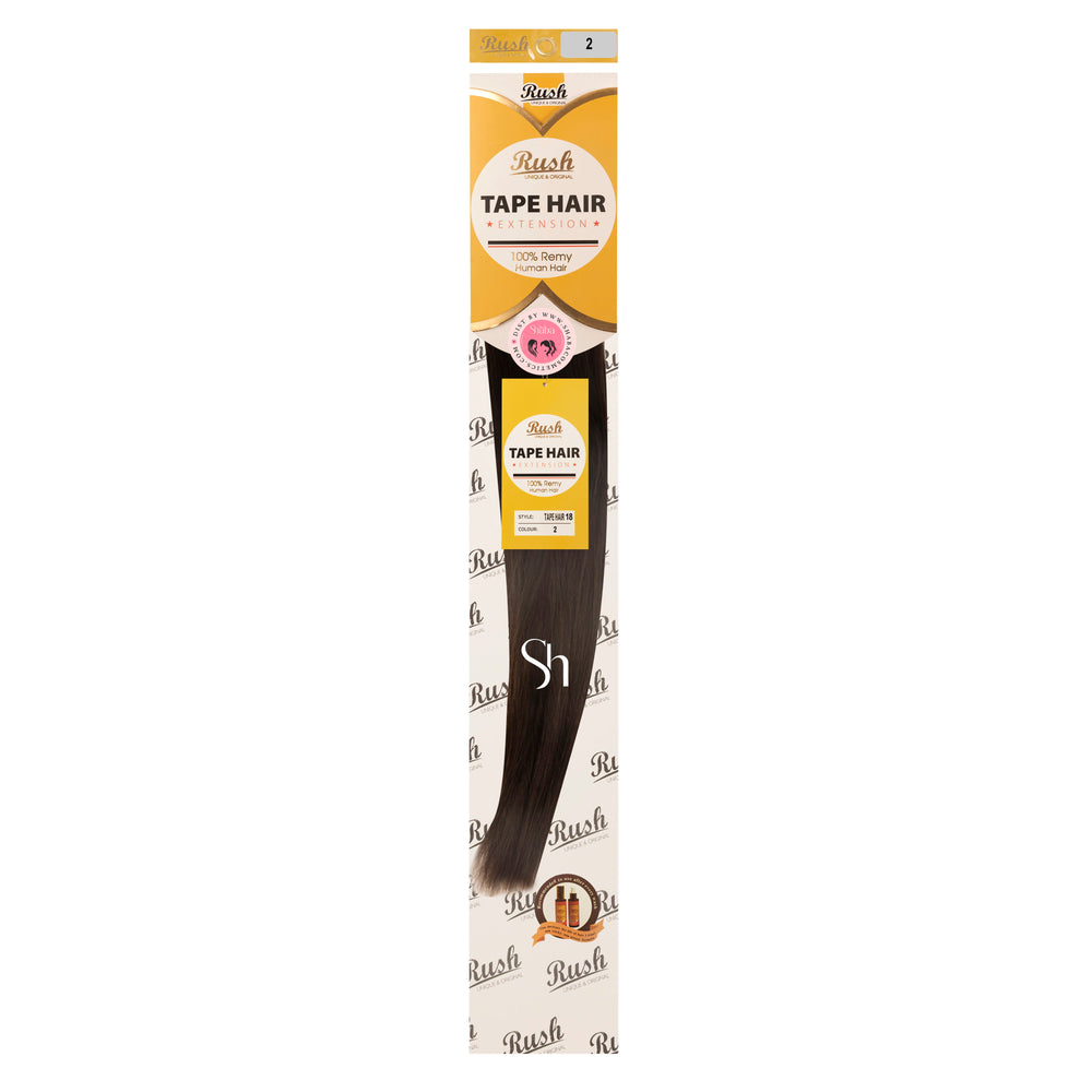 RUSH Silky Luxati 100% Real Remy Human 18" Tape-In Hair Extension