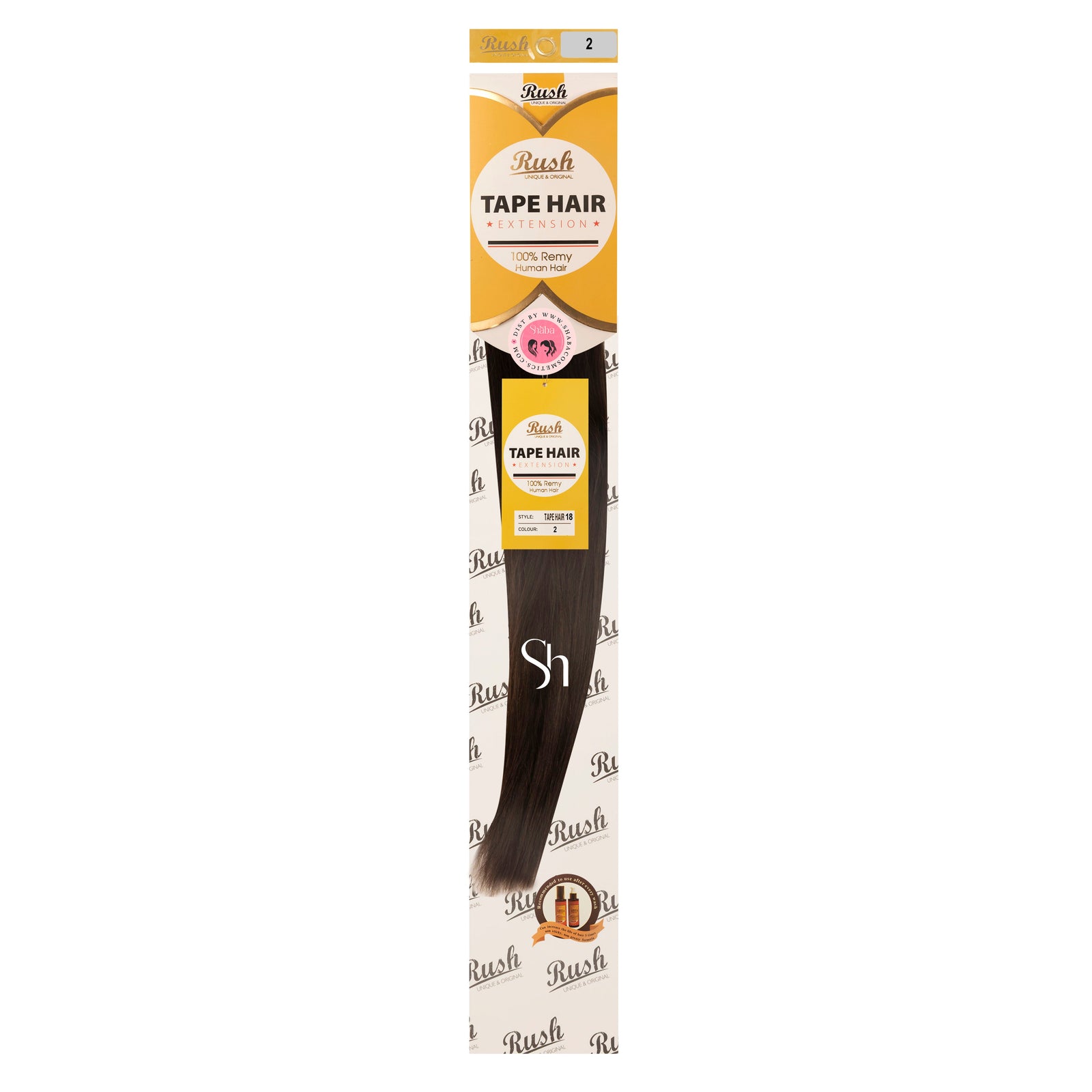 RUSH Silky Luxati 100% Real Remy Human 18" Tape-In Hair Extension