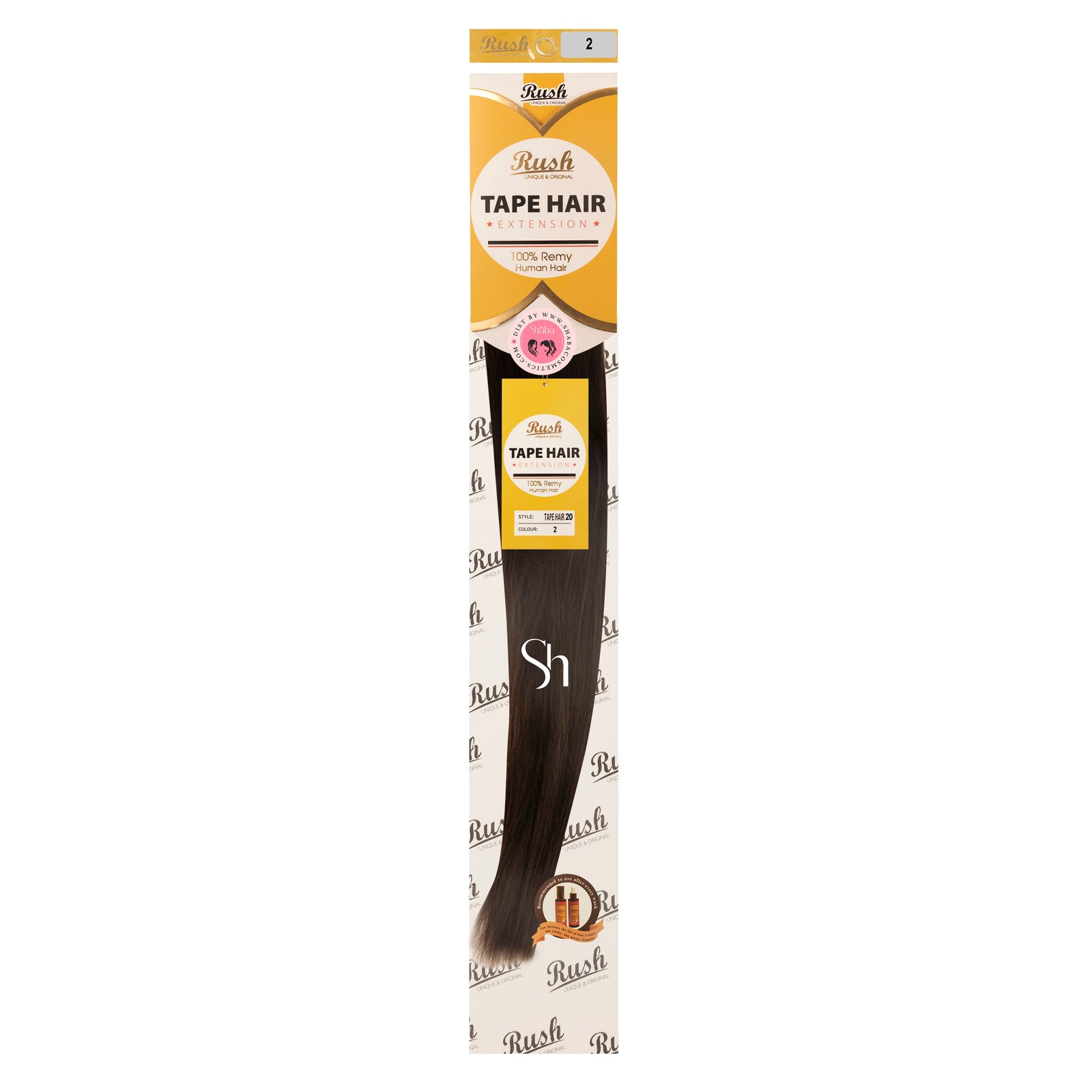 RUSH Silky Luxati 100% Real Remy Human 20" Tape-In Hair Extension