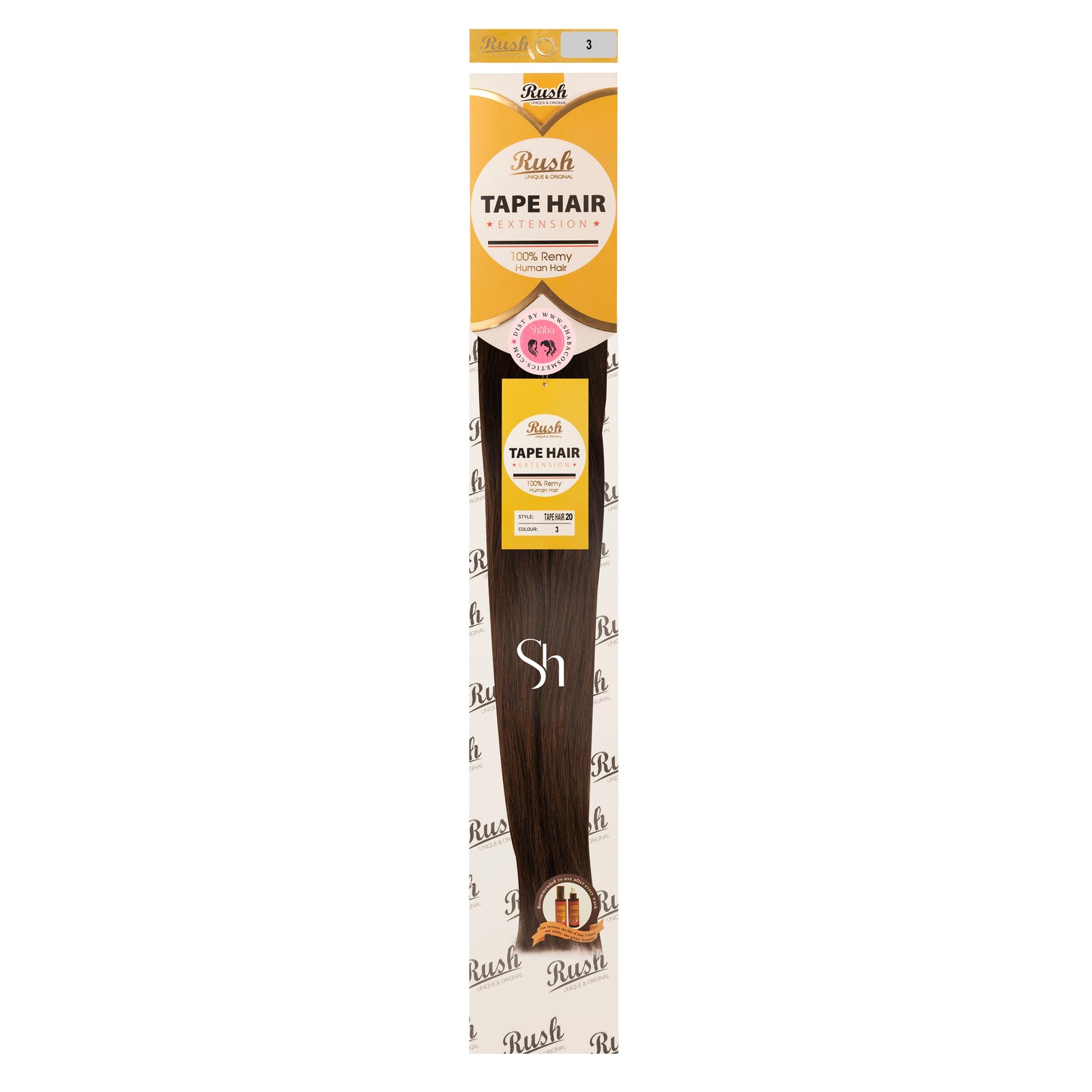 RUSH Silky Luxati 100% Real Remy Human 20" Tape-In Hair Extension