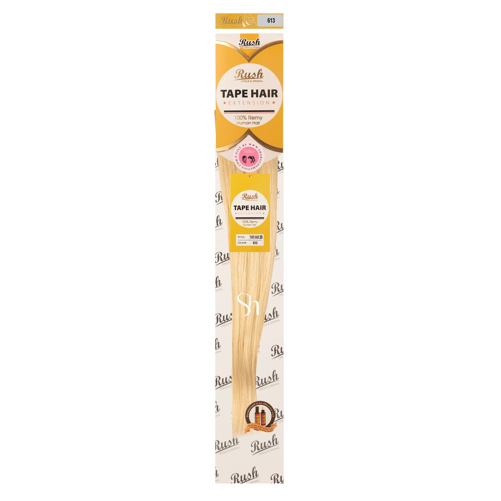 RUSH Silky Luxati 100% Real Remy Human 20" Tape-In Hair Extension
