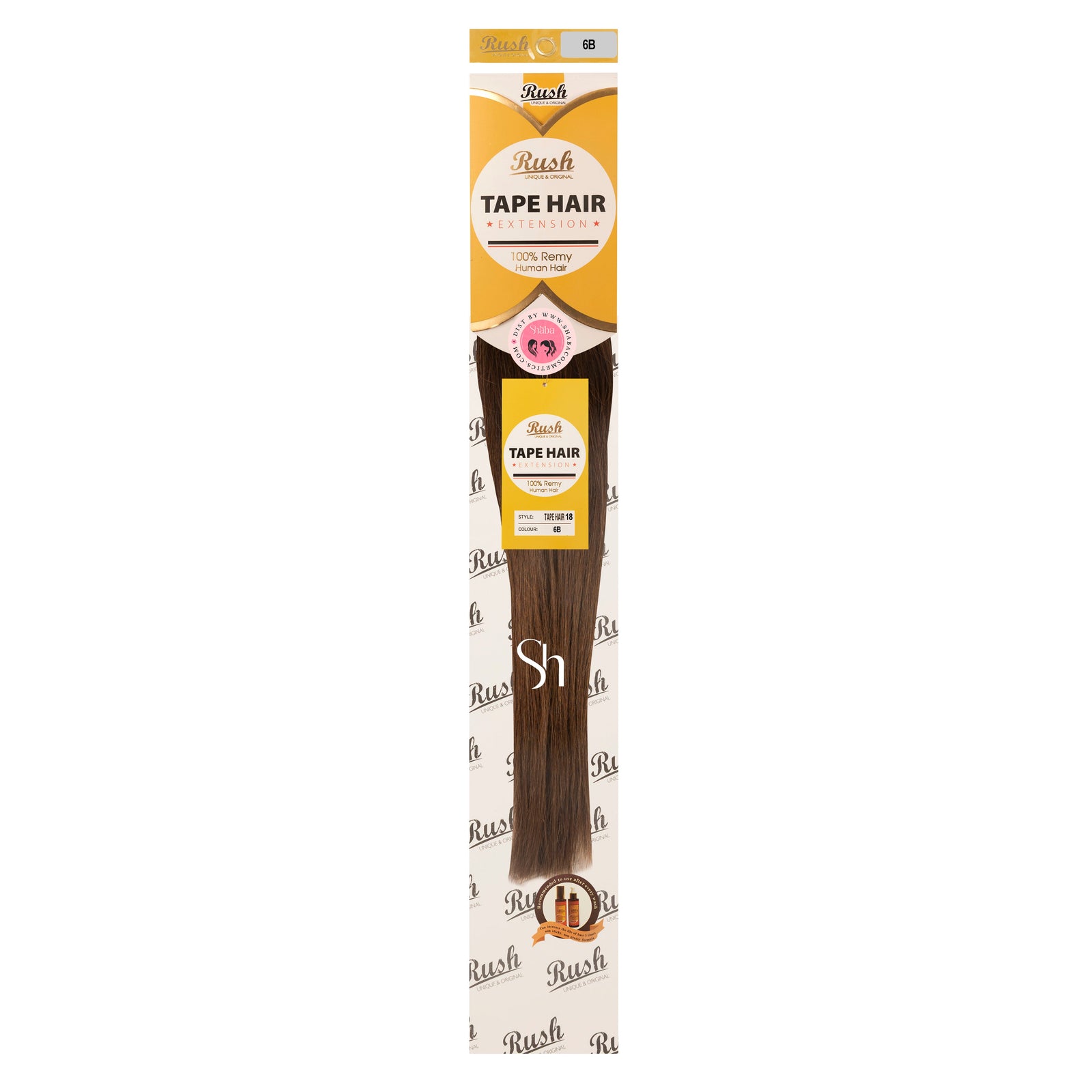RUSH Silky Luxati 100% Real Remy Human 18" Tape-In Hair Extension