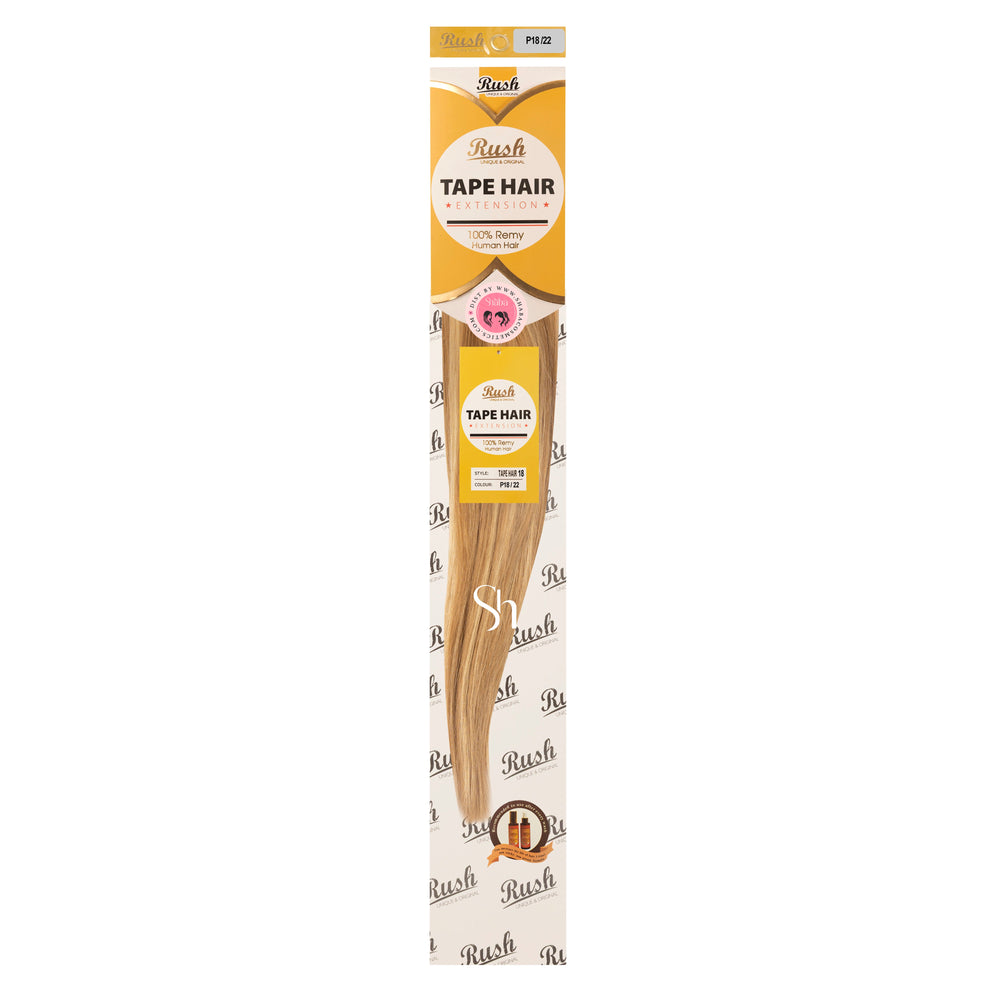 RUSH Silky Luxati 100% Real Remy Human 18" Tape-In Hair Extension