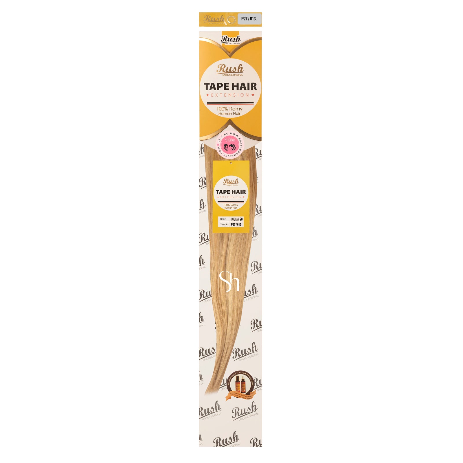 RUSH Silky Luxati 100% Real Remy Human 20" Tape-In Hair Extension