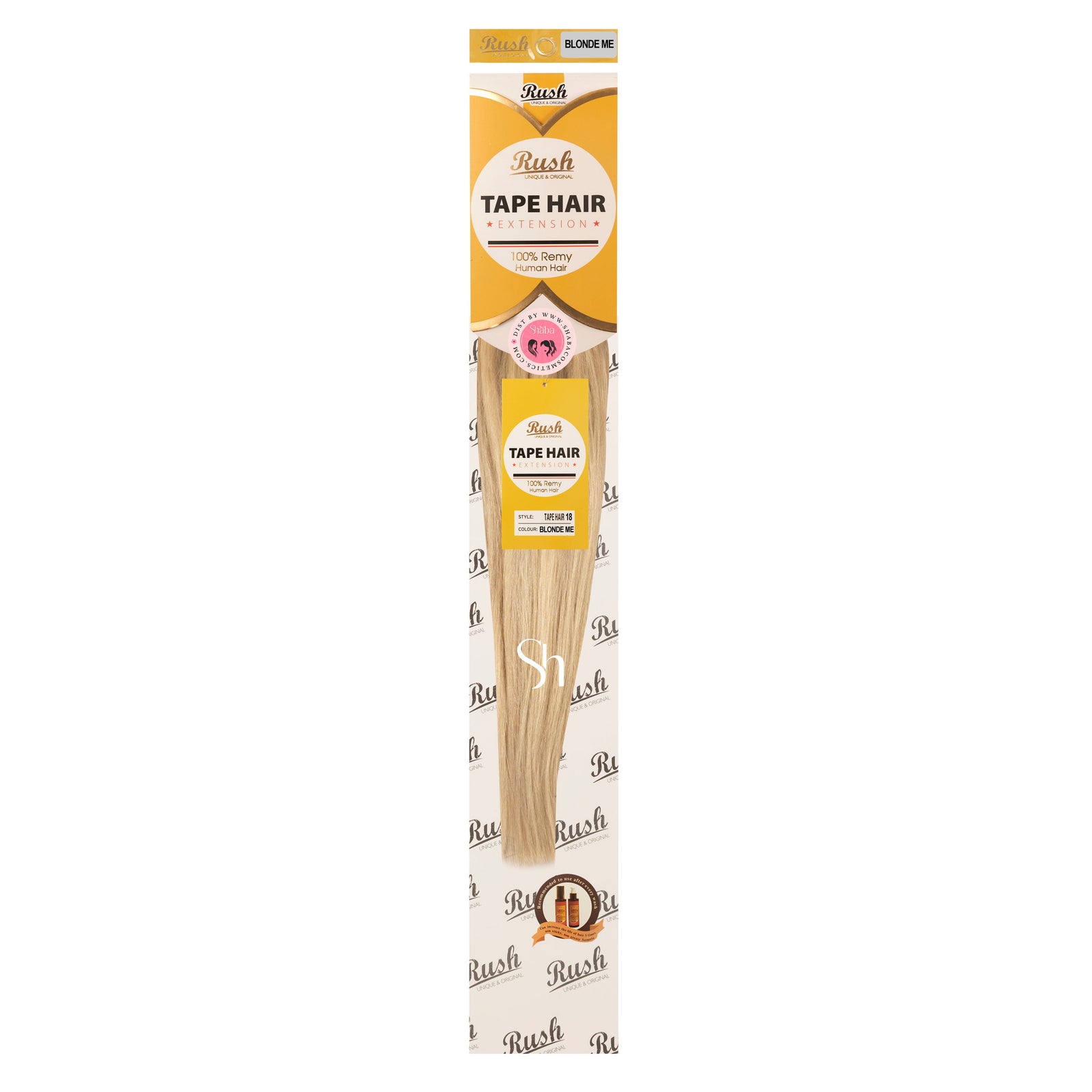 RUSH Silky Luxati 100% Real Remy Human 18" Tape-In Hair Extension