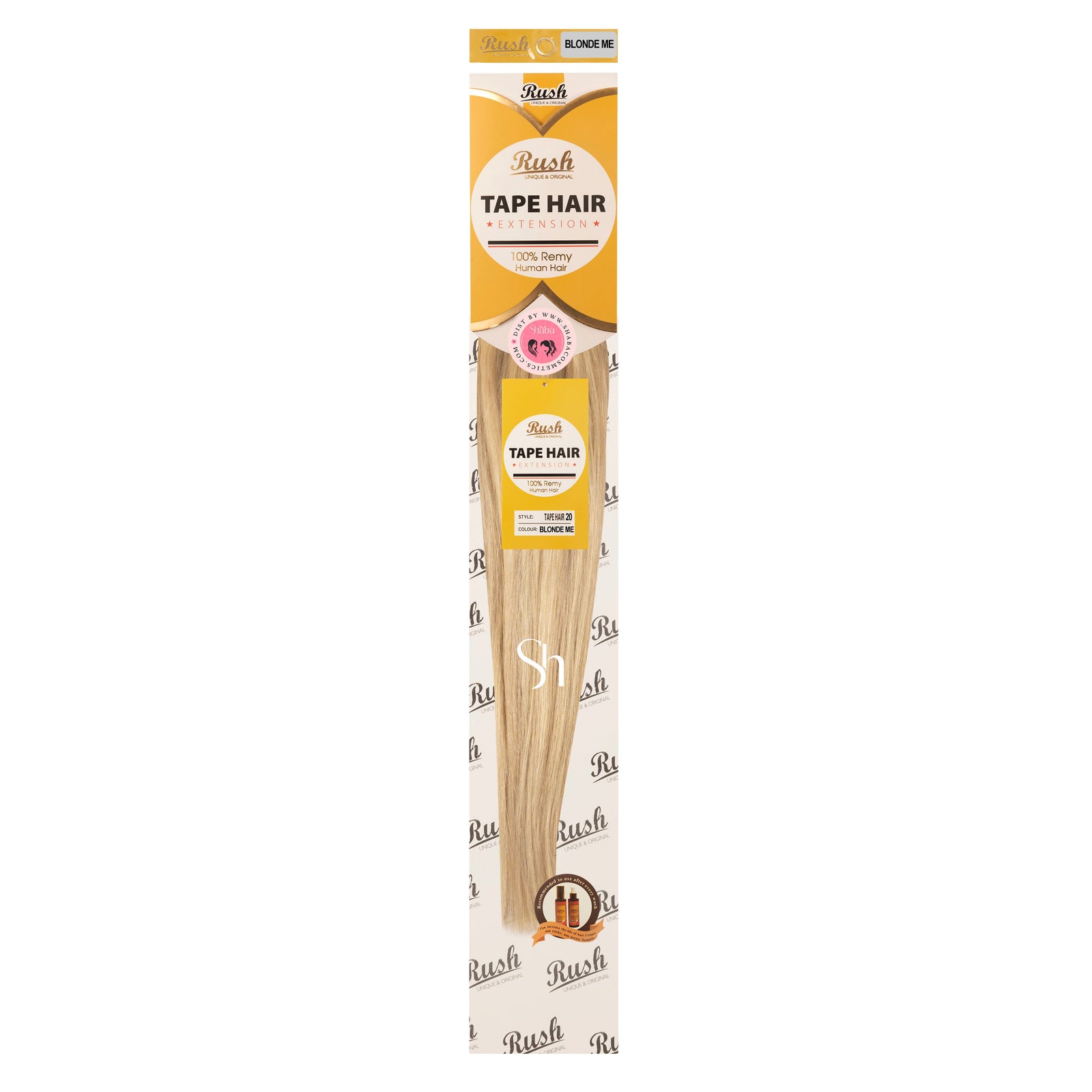 RUSH Silky Luxati 100% Real Remy Human 20" Tape-In Hair Extension