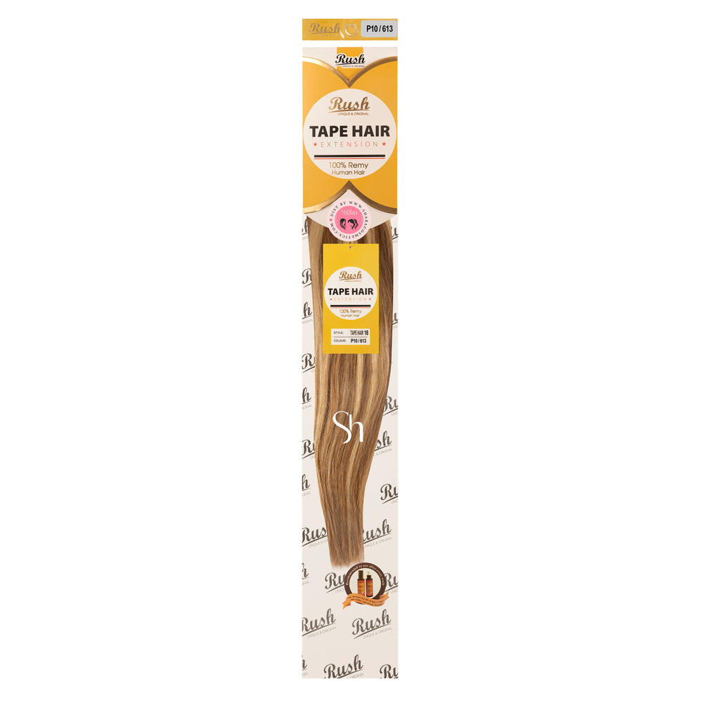 RUSH Silky Luxati 100% Real Remy Human 18" Tape-In Hair Extension