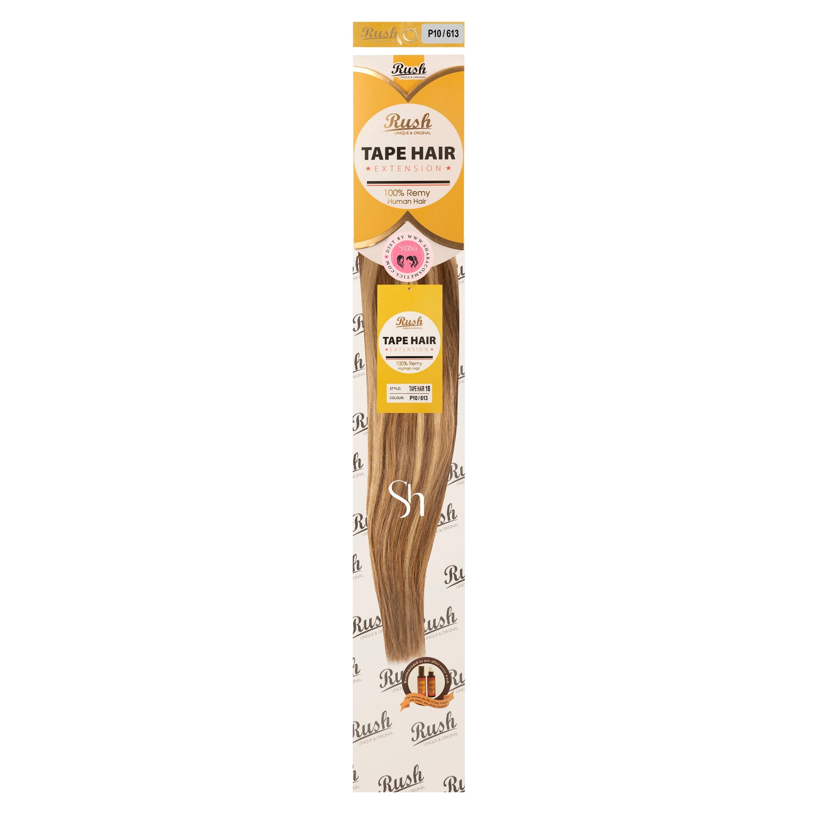 RUSH Silky Luxati 100% Real Remy Human 18" Tape-In Hair Extension