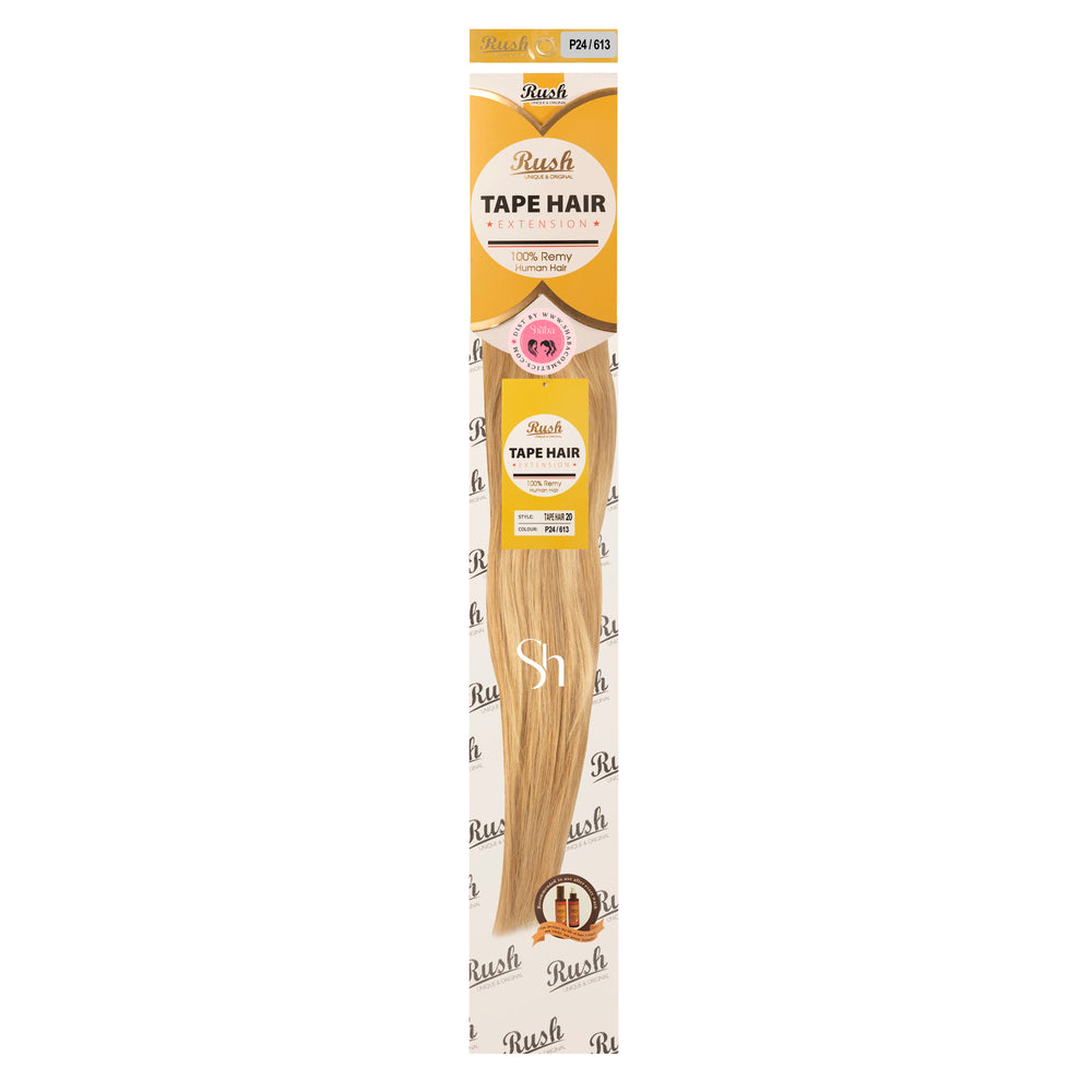 RUSH Silky Luxati 100% Real Remy Human 20" Tape-In Hair Extension