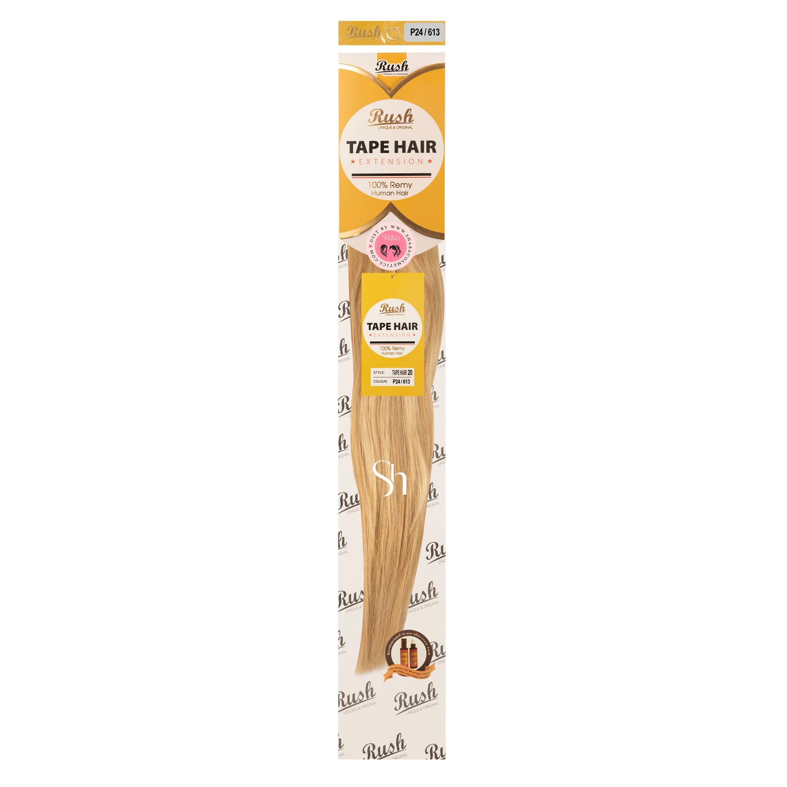 RUSH Silky Luxati 100% Real Remy Human 20" Tape-In Hair Extension